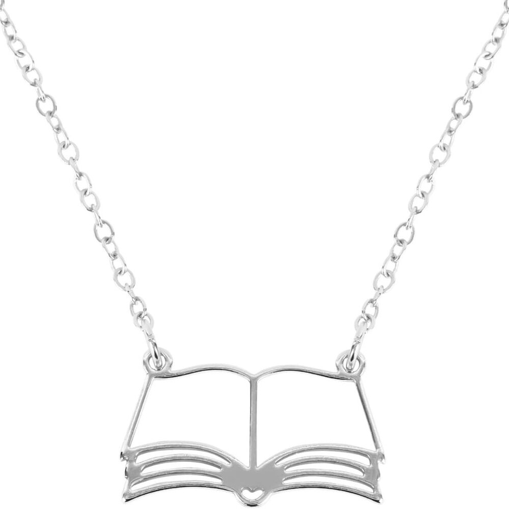 Book Lovers Gifts For Women Book Necklace Open Book Necklace Bookworm Gift Book